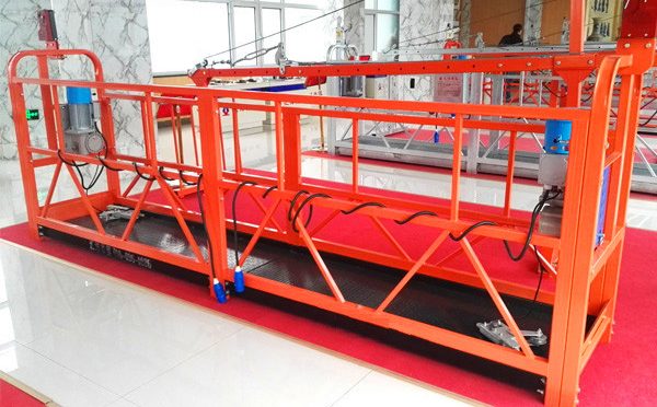 Economic suspended platform for cleaning glass and repair light