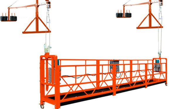 2*1.5kw hoist hot sale ZLP630 6m aluminum material suspending lifting platform scaffolding