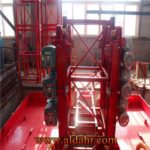 100m Single Cage Construction Hoist Elevator, Steel Galvanized Material