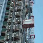 Close Up Of UBS Construction Hoists Heron Tower London